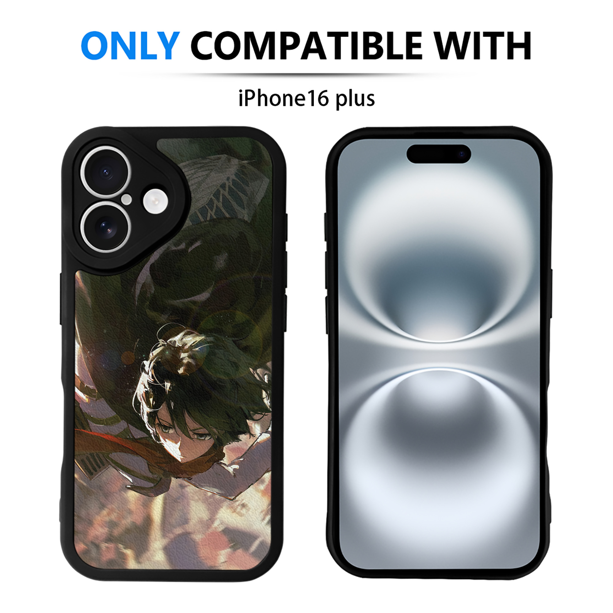 （画像用） 進撃の巨人 Attack on Titan 【iPhone 16シリーズ対応】シリコンスマホケース（レザー調） 材質：シリコン